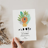 WILD ONE Safari 1e Verjaardag uitnodiging