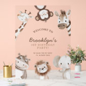 Wild One Safari 1e verjaardag Welkom Acryl Teken Bord (Huwelijk)