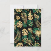 Wild One Safari 1st Birthday Black Green Gold Kaart (Achterkant)