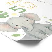 Wild One Safari 1st Birthday Milestone Sign Poster (Hoek)