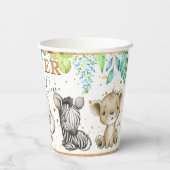 Wild One Safari 1st Birthday Paper cup Papieren Bekers (Achterkant)