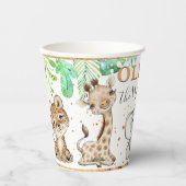 Wild One Safari 1st Birthday Paper cup Papieren Bekers (Voorkant)