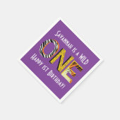 Wild One Safari 1st Birthday Party Kind Servet (Hoek)