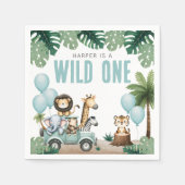Wild One Safari 1st Birthday Servet (Voorkant)
