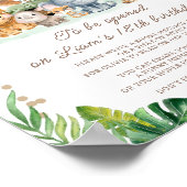 Wild One Safari 1st Birthday Time Capsule Sign Poster (Hoek)