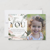 Wild One Safari 1ste verjaardag Bedankkaart (Voorkant)