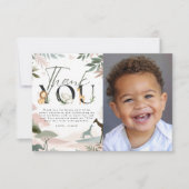 Wild One Safari 1ste verjaardag Bedankkaart (Voorkant)