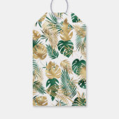 Wild One Safari 1ste verjaardag Green Gold White Cadeaulabel (Achterkant)