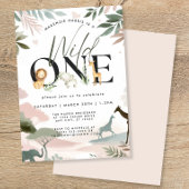 Wild One Safari 1ste verjaardag Kaart