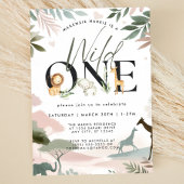 Wild One Safari 1ste verjaardag Kaart