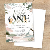 Wild One Safari 1ste verjaardag Kaart