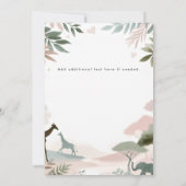 Wild One Safari 1ste verjaardag Kaart (Achterkant)