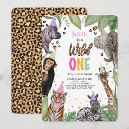 Wild One Safari 1ste verjaardag Kaart