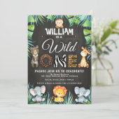 Wild One Safari 1ste verjaardag Kaart (Staand voorkant)