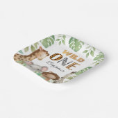 Wild One Safari 1ste verjaardag Papieren Bordje (Gebogen)