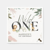 Wild One Safari 1ste verjaardag Servet (Voorkant)