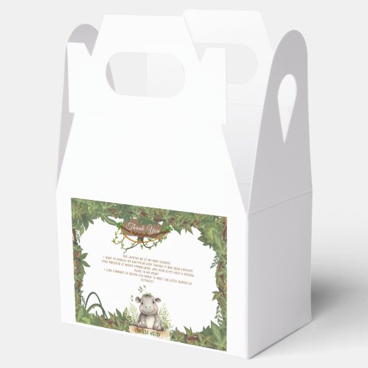 Wild One Safari Adventure Baby shower Favor Box Bedankdoosjes (Geopend)