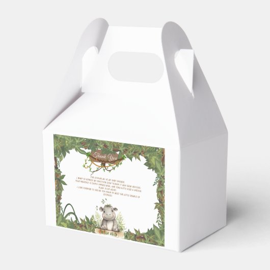 Wild One Safari Adventure Baby shower Favor Box Bedankdoosjes (Voorkant Zijde)