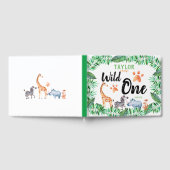 Wild One Safari Animal 1st Birthday Party Gastenboek (Volledig)
