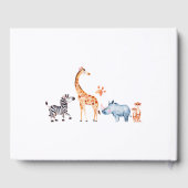 Wild One Safari Animal 1st Birthday Party Gastenboek (Achterkant)