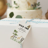 Wild One Safari Animal Birthday Cadeaulabel
