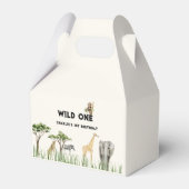Wild One Safari Animal Birthday Party Bedankdoosjes (Voorkant Zijde)