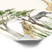 Wild One Safari Animal Birthday Table Top Sign Foto Afdruk (Hoek)