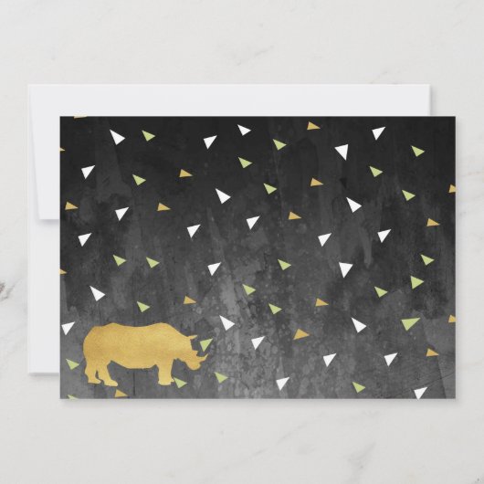 Wild One Safari Animal Dank u wel briefkaart (Achterkant)