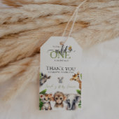 Wild One Safari Animal Oerwoud Baby shower Favorie Cadeaulabel
