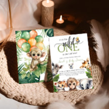 Wild One Safari Animal Oerwoud Baby shower