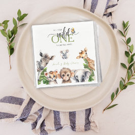 Wild One Safari Animal Oerwoud Baby shower Servet