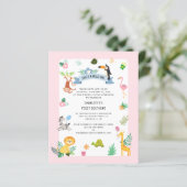 Wild One Safari Animals 1st Birthday Party nodigt  (Staand voorkant)