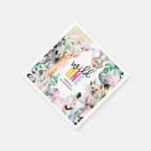 Wild One Safari Animals 1ste verjaardag Servet (Hoek)