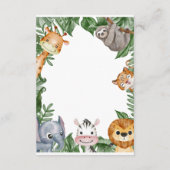 Wild One Safari Animals Baby shower Bedankkaart (Achterkant)