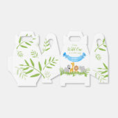 Wild One Safari Animals Baby shower Boy Bedankdoosjes (Uitgevouwen)