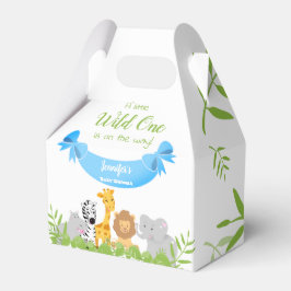 Wild One Safari Animals Baby shower Boy Bedankdoosjes