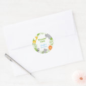 Wild One Safari Animals Baby shower Boy Sticker (Envelop)