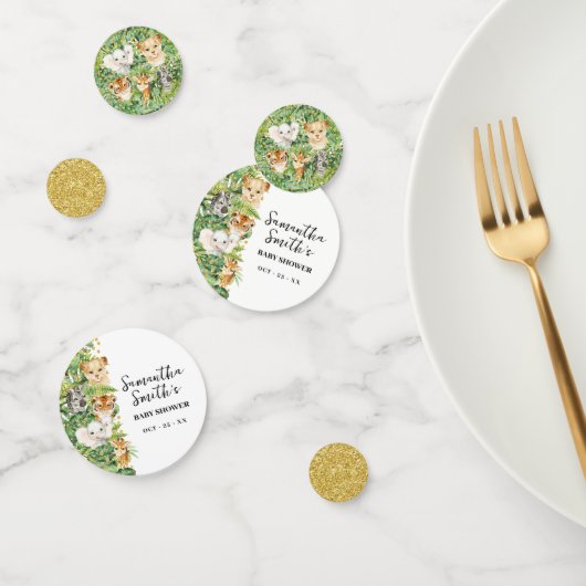 Wild One Safari Animals Baby shower Confetti (Groep)