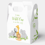 Wild One Safari Animals Baby shower Favor Box Bedankdoosjes (Geopend)