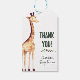Wild One Safari Animals Baby shower Hartelijk dank Cadeaulabel