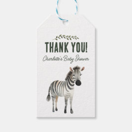 Wild One Safari Animals Baby shower Hartelijk dank Cadeaulabel