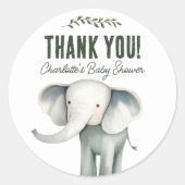 Wild One Safari Animals Baby shower Hartelijk dank Ronde Sticker (Voorkant)