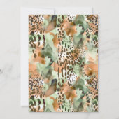 Wild One Safari Animals Baby shower Invitation Kaart (Achterkant)