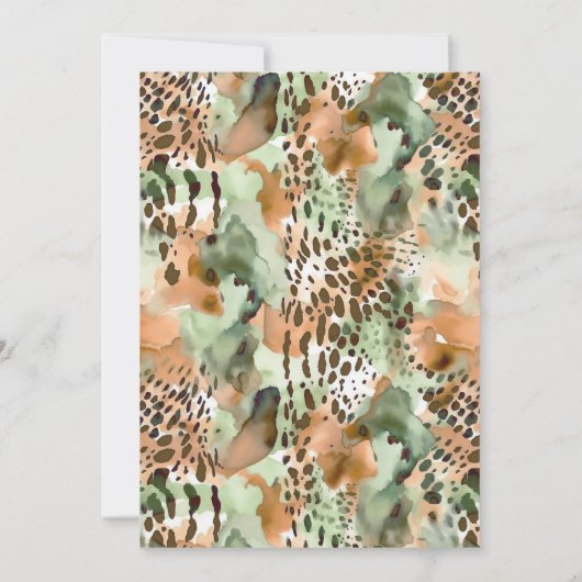 Wild One Safari Animals Baby shower Invitation Kaart (Achterkant)