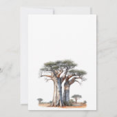 Wild One Safari Animals Baby shower Kaart (Achterkant)