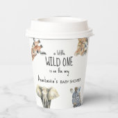Wild One Safari Animals Baby shower Papieren Bekers (Achterkant)