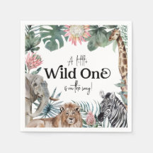 Wild One Safari Animals Baby shower Party