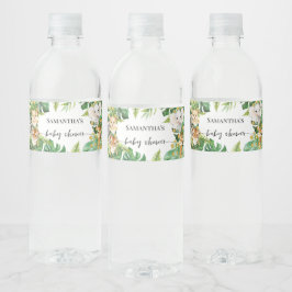 Wild One Safari Animals Baby shower Waterfles Etiket