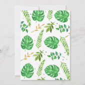 Wild One Safari Animals Birthday Invitation Kaart (Achterkant)