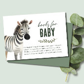Wild One Safari Animals Books for Baby shower Informatiekaartje